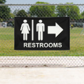 Restroom-Zeichen-Pfeil Banner (Insitu)