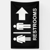 Restroom-Zeichen-Pfeil Banner (Vertikal)