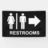 Restroom-Zeichen-Pfeil Banner (Horizontal)