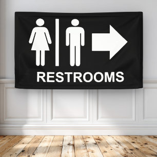 Restroom-Zeichen-Pfeil Banner