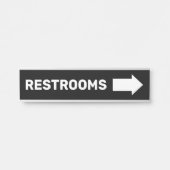 Restrooms Direction Wayfinding Wall Sign Türschild (Vorderseite )