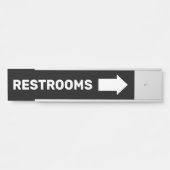 Restrooms Direction Wayfinding Wall Sign Türschild (Vorderseite )