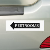 Restrooms-Pfeil-Zeichen Autoaufkleber (Auf Auto)