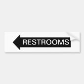Restrooms-Pfeil-Zeichen Autoaufkleber (Vorne)