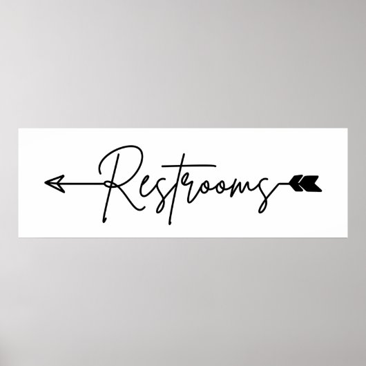 Restrooms richtung Zeichen verlassen, Party Pfeil Poster (Vorne)