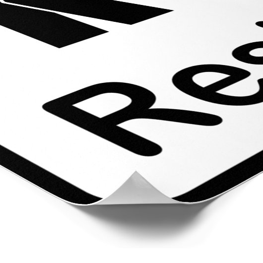 Restrooms-Schild Poster (Ecke)