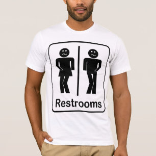 Restrooms Sign Mens T - Shirt