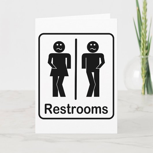 Restrooms signieren Grußkarten Karte