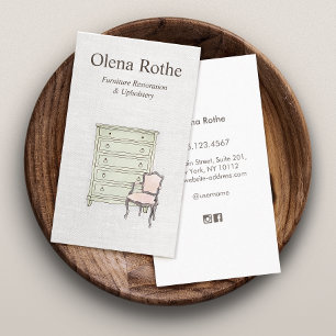 Restrukturierung von Möbeln Refinisher Business Ca Visitenkarte