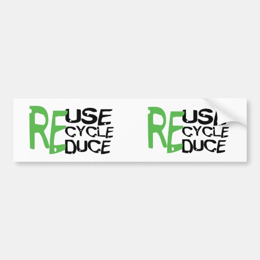 Resue recyceln verringern autoaufkleber (Vorne)