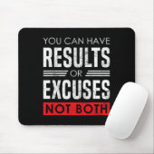 Results Or Excuses - Motivational Bodybuilding Quo Mousepad (Mit Mouse)