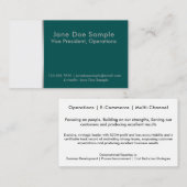 Résumé-Netzwerkkarten Grün und Weiß Visitenkarte (Vorne/Hinten)