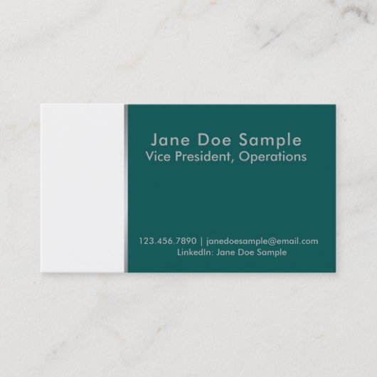 Résumé-Netzwerkkarten Grün und Weiß Visitenkarte (Vorderseite)