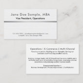Résumé Vernetzungs-Visitenkarten metallisches Visitenkarte (Vorne/Hinten)