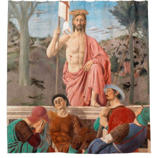 Resurrection Of Christ By Piero della Francesca Duschvorhang (Vorderseite)