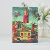  Resurrection of Jesus Christ by Raphael Holy Card Dankeskarte (Stehend Vorderseite)