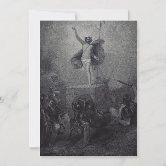 Resurrection of Our Lord Holy Card Einladung (Vorderseite)