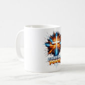 Resurrection Power Christian Cross Mugs Kaffeetasse (Vorderseite Links)