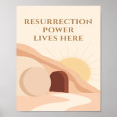Resurrection Power Lives Here Easter 2026 Poster (Vorne)