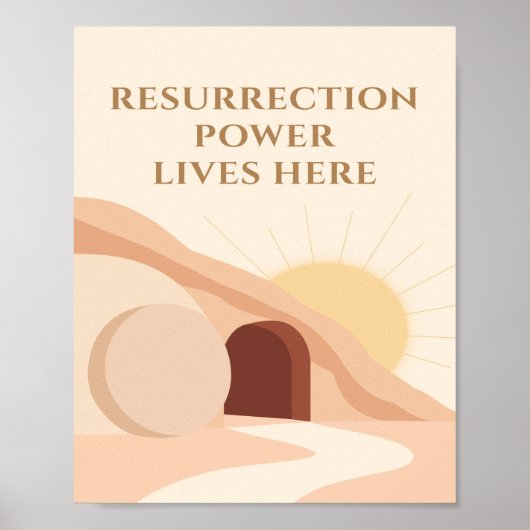 Resurrection Power Lives Here Easter 2026 Poster (Vorne)