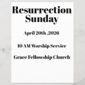 Resurrection Sunday Church Bulletin Cover Flyer (Vorne)