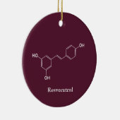 Resveratrol Wein Chemie Keramik Ornament (Rechts)