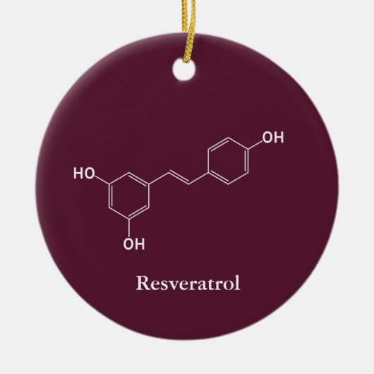 Resveratrol Wein Chemie Keramik Ornament (Vorne)