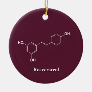 Resveratrol Wein Molekül Chemie Wissenschaft Keramik Ornament