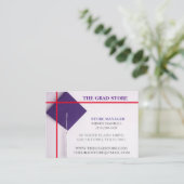 Retailer Red & Lila Graduation Cap Visitenkarte (Stehend Vorderseite)
