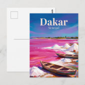 Retba-See Senegal Postkarte (Vorne/Hinten)