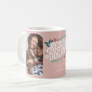 Retcue Dog Mama Paw Print Foto Collage Kaffeetasse