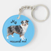 Retcue Miniature American Shepherd Schlüsselanhänger (Rückseite)