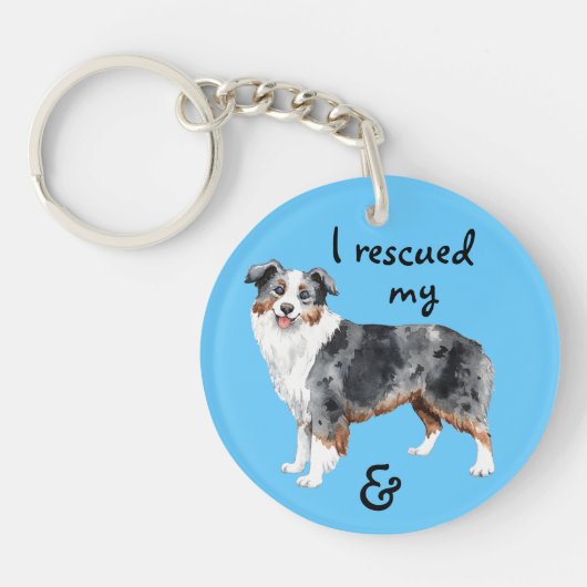 Retcue Miniature American Shepherd Schlüsselanhänger (Vorderseite)