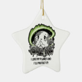 Rethink Reduce Reuse Recycle Save Earth Keramik Ornament (Rechts)