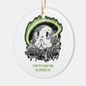 Rethink Reduce Reuse Recycle Save Earth Keramik Ornament (Links)