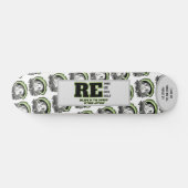 Rethink Reduce Reuse Recycle Save Earth Skateboard (Horizontal)
