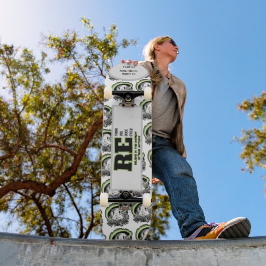 Rethink Reduce Reuse Recycle Save Earth Skateboard (Außenbereich 1)