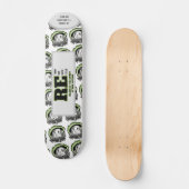 Rethink Reduce Reuse Recycle Save Earth Skateboard (Vorderseite)