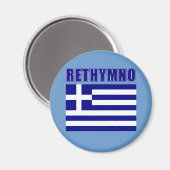 RETHYMNO Griechenland Tshirts, Geschenke Magnet (Vorderseite/Rückseite)