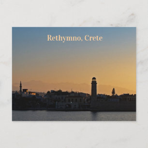 Rethymno Kreta Griechenland Sunset Postcard Postkarte