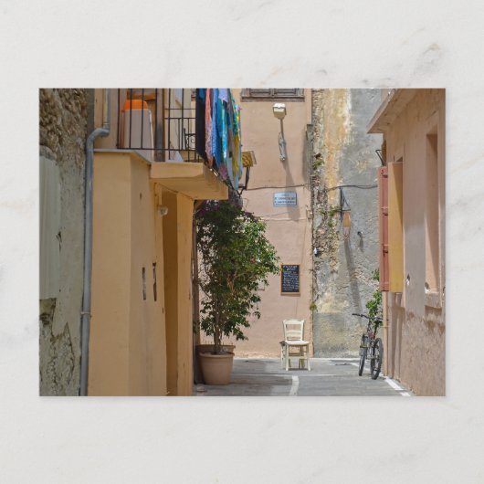Rethymno Summer Backstreet Postkarte (Vorderseite)