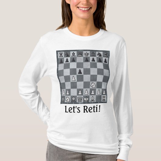 Reti Opening Schach T-Shirt (Vorderseite)