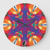 Reticule Kaleidoskop Große Wanduhr (Vorderseite)