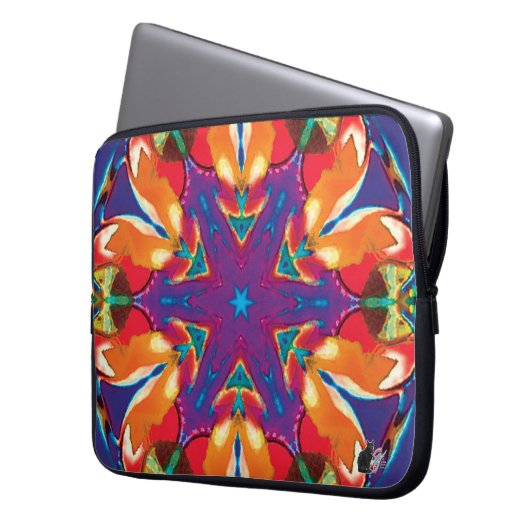 Reticule Kaleidoskop Laptopschutzhülle (Vorderseite Links)