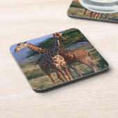 Retikulierte Giraffe 2 Getränkeuntersetzer (Linke Seite)