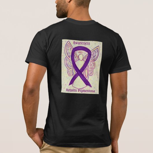 Retinitis Pigmentosa Awareness Ribbon Angel Shirts (Rückseite)