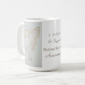 Retinoblastoma Awareness Ribbon Engel Custom Tasse (Vorderseite Links)