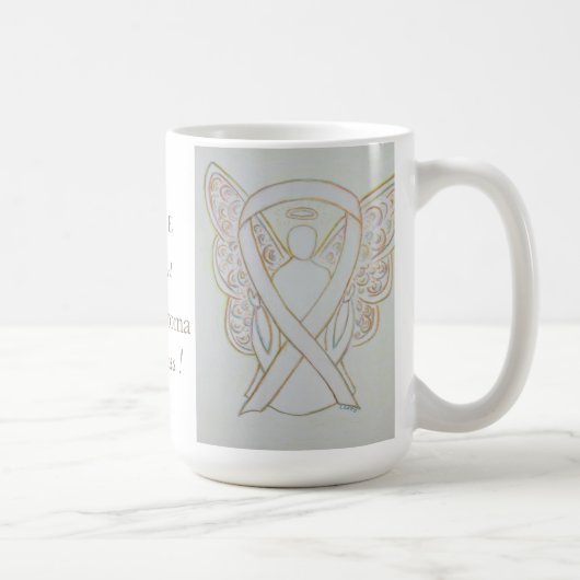 Retinoblastoma Awareness Ribbon Engel Custom Tasse (Rechts)