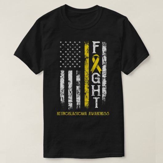 Retinoblastoma Warrior US-Flagge T-Shirt (Design vorne)