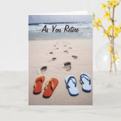 RETIRE=KICK DER SCHUHE UND ENTSPANNUNG KARTE (Gelbe Blume)